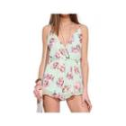 Spaghetti Strap Floral Print Playsuit