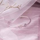 925 Sterling Silver Bow Open Bangle As Shown In Figure - One Size