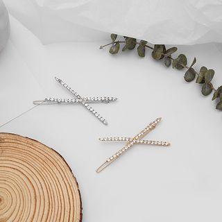 Rhinestone Cross Hair Pin