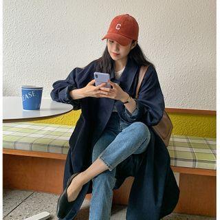 C Embroidered Corduroy Baseball Cap