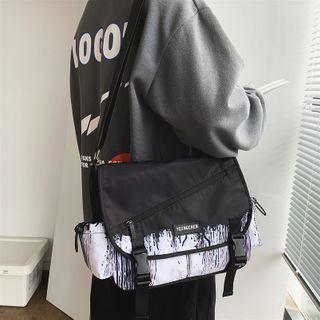 Tie-dyed Buckled Flap Crossbody Bag