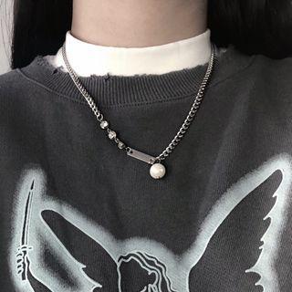 Faux Pearl Necklace As Shown In Figure - 45cm