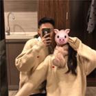 Couple Matching Heart Embroidery Sweater