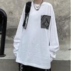 Couple Matching Long Sleeve Paisley Print Pocket Button-up T-shirt