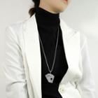 Poker Card Pendant Alloy Necklace 1909 - Charm & Chain - Silver - One Size