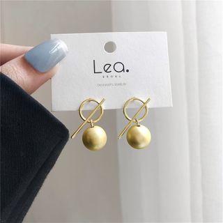 Faux Pearl Geometric Alloy Dangle Earring 1 Pair - Earrings - One Size