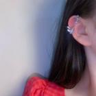 Butterfly Rhinestone Alloy Cuff Earring D1248 - 1 Pc - Silver - One Size