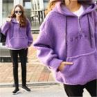 Hooded Fleece Sweatshirt Purple - One Size