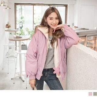 Detachable Fleece-lined Hooded Jacket