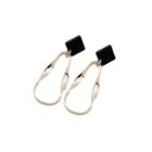 Irregular Twisted Hoop Dangle Earring A01-79 - Gold - One Size