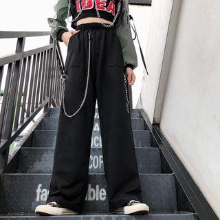 Wide Leg Pants / Chain