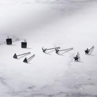 925 Sterling Silver Geometric Stud Earring (various Designs)