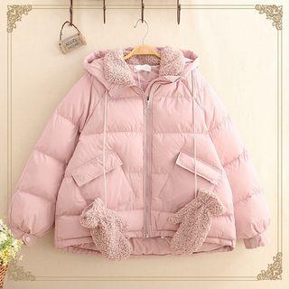 Padded Jacket With Mittens