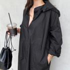 Detachable-hood Long Shirtdress