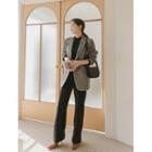 Seam-trim Woolen Wide-leg Pants
