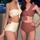 Swim Set: Sleeveless Crop Top + Bottom