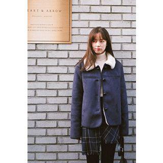 Button-down Faux-shearling Jacket