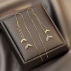Rhinestone Fish Tail Threader Earring
