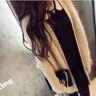 Rib-knit Cardigan Khaki - One Size