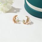 Crescent Stud Earring 1 Pair - Type 01 - 0372 - Gold - One Size