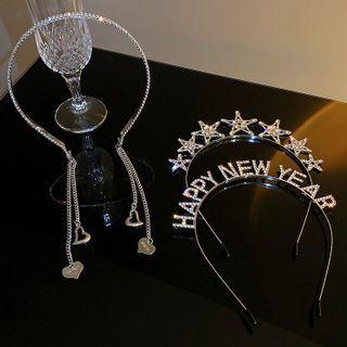 Star / Lettering Rhinestone Party Headband