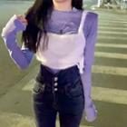 Turtleneck Long-sleeve Plain Top / Knit Cropped Camisole