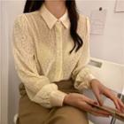 Floral Print Velvet Shirt