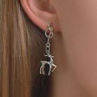 Christmas Deer Alloy Dangle Earring 1 Pair - 04 - Elk - Gold - One Size