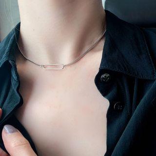 Loop Pendant Sterling Silver Choker Silver - One Size