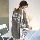 Lettering Ripped Shirt