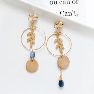 Metal Leaf Non-matching Drop Earring