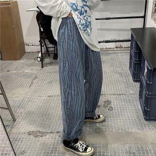 Zebra Print Baggy Jeans