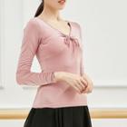 Bow V-neck T-shirt