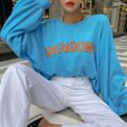 Breakdown Letter Oversize Sweatshirt