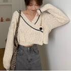 Crisscross Sweater Almond - One Size
