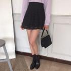 Lace Flare Miniskirt