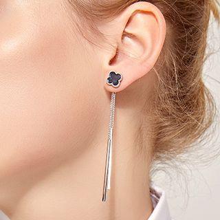Alloy Clover Fringed Earring