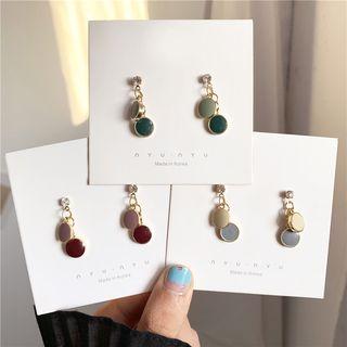 Retro Glaze Disc Dangle Earring