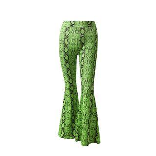 Patterned Boot Cut Pants