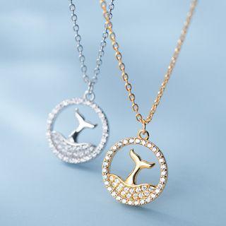 Mermaid Tail Rhinestone Necklace