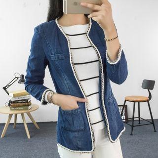 Chain Trim Denim Jacket