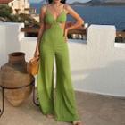 Spaghetti Strap Cutout O-ring Jumpsuit