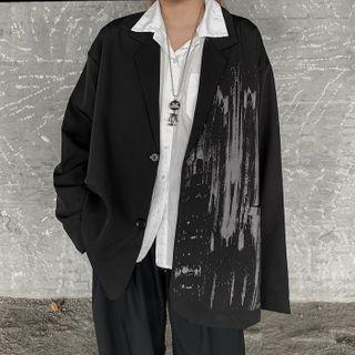 Tie Dye Single-breasted Blazer