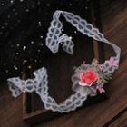 Wedding Rose Lace Headpiece As Shown In Figure - One Size