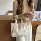 Peach Print Lunch Bag