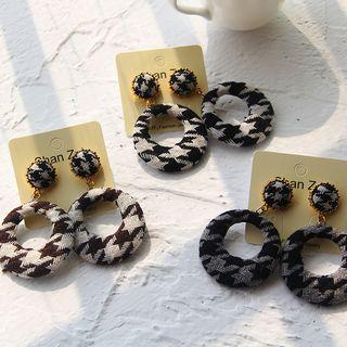 Hoop Button Earring