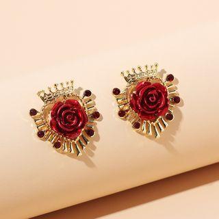 Rose Ear Stud Gold - One Size