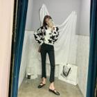 Frayed Semi Boot-cut Pants