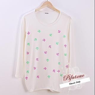 Anchor Print Long-sleeve T-shirt