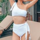 One-shoulder High Waist Bikini